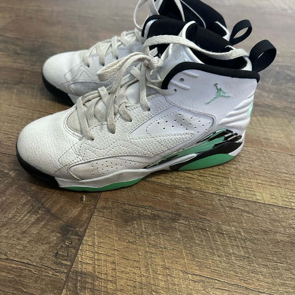 Jordan Kids White and Mint Sneakers